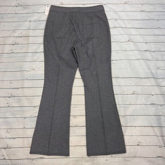 NEW Anthropologie Maeve Flare split front pants gray trouser dress size 14 - Picture 7 of 8